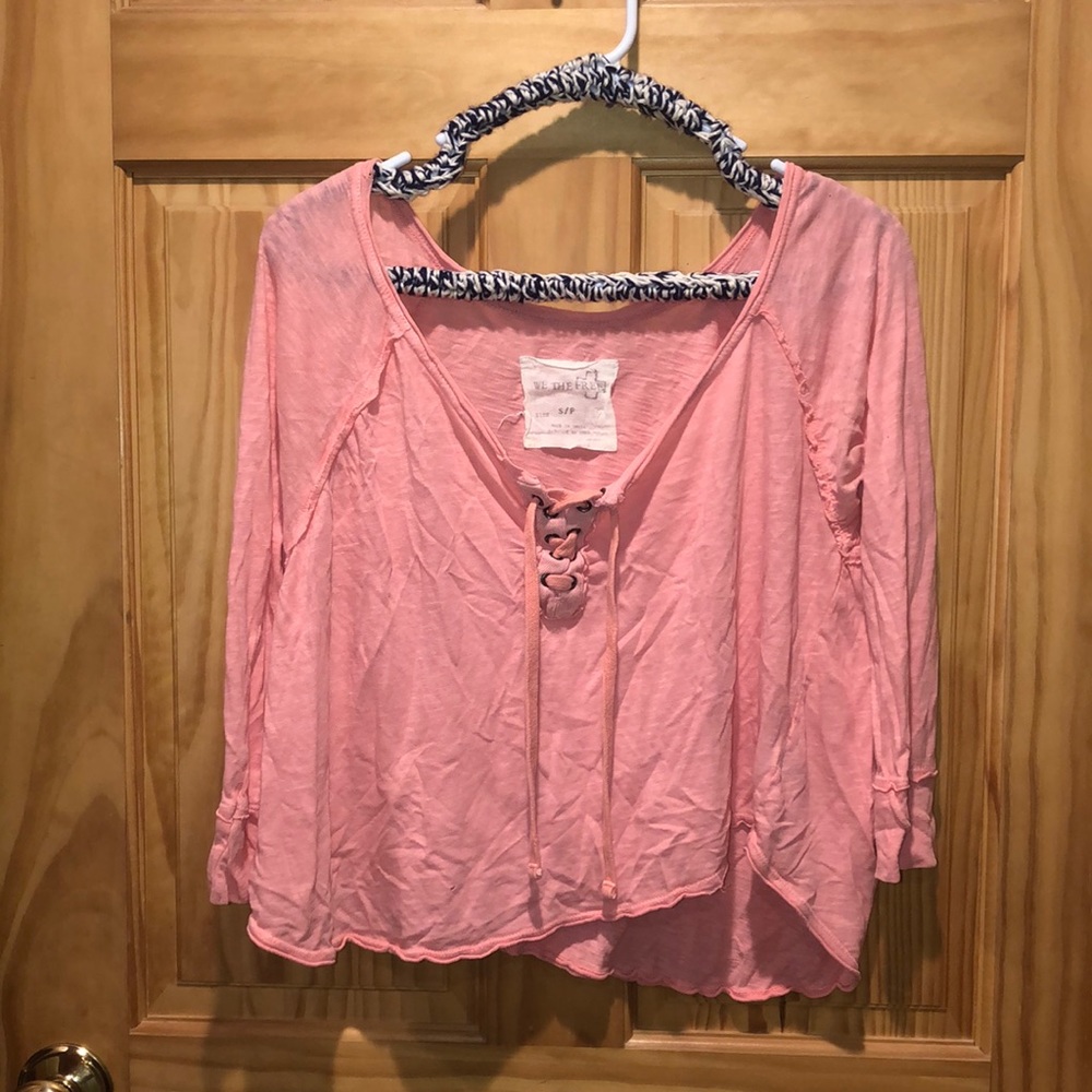 Free People mid length sleeve top